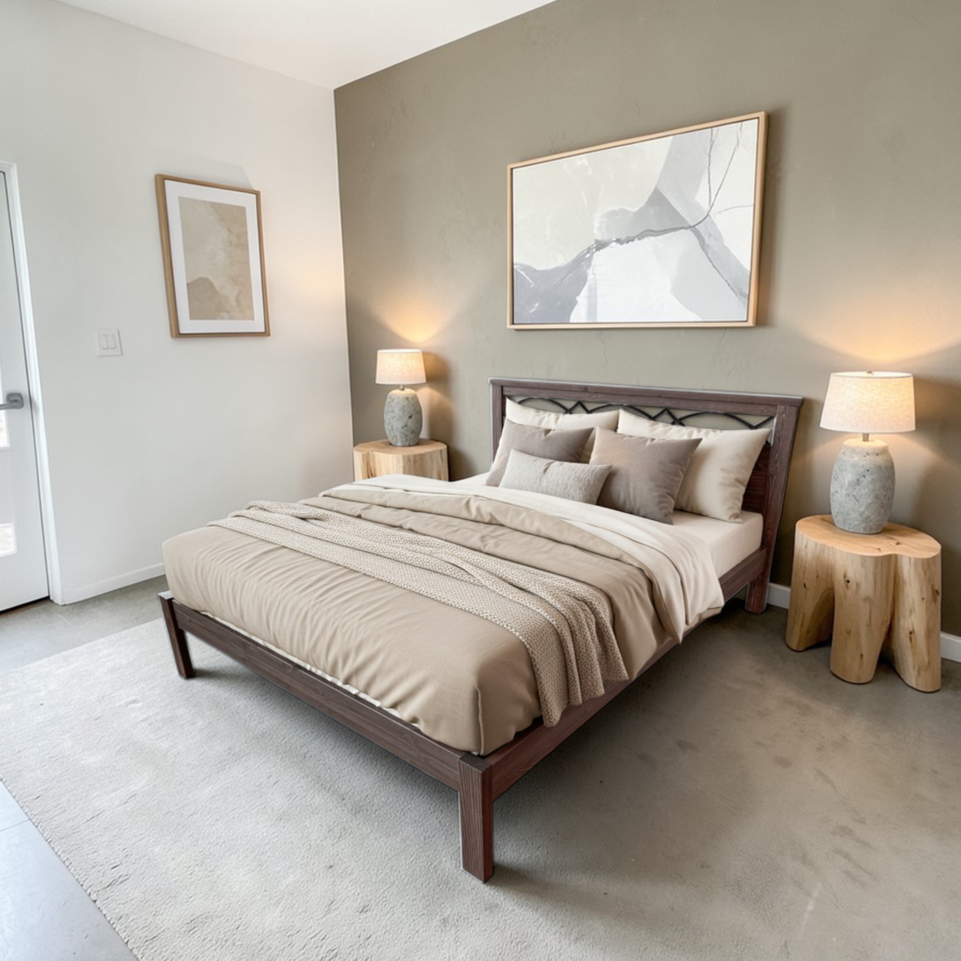 Täispuidust voodi Venla pruun