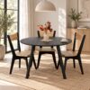 Männipuidust ümar söögilaud Palma (must) lifestyle interjööris