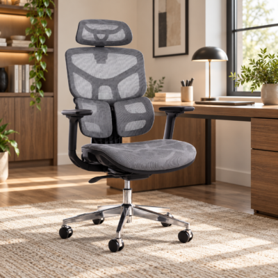 Ergonoomiline kontoritool Solvian naturaalses premium-kontoriinterjööris