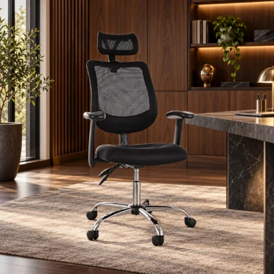 Must kontoritool Noren tumedas premium-kontoris